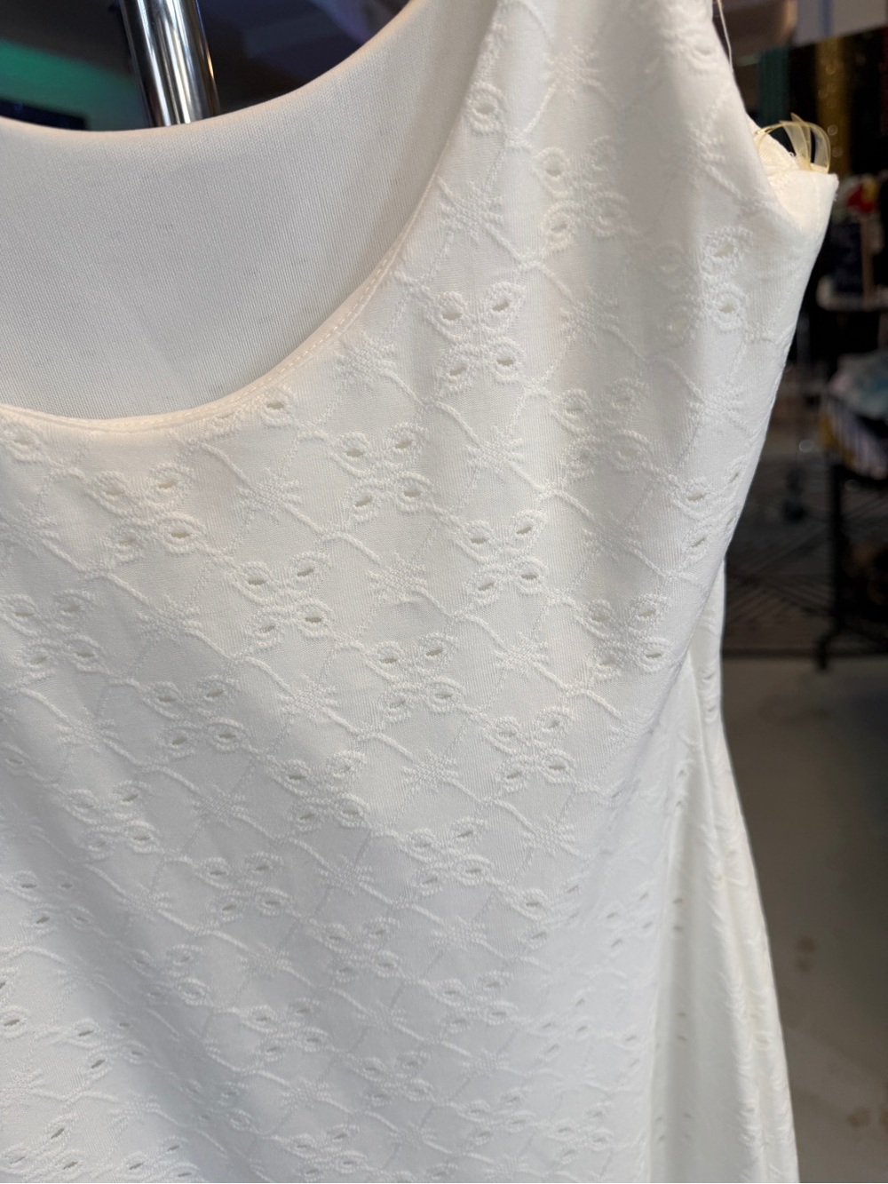 Heart Hips White Eyelet Tank Dress - Picture 7 of 8